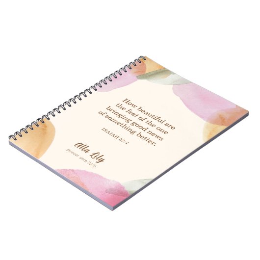 JW-Notebook, Geschenk für Pioniere, Isaiah 52:7 |  Notizblock (Linke Seite)