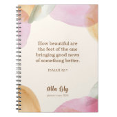 JW-Notebook, Geschenk für Pioniere, Isaiah 52:7 |  Notizblock (Vorderseite)