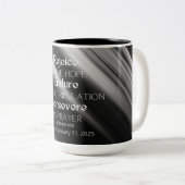 JW Personalisierte Taufe Keepake-Geschenk für Brüd Zweifarbige Tasse (VorderseiteRechts)