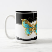 JW Personalisierte Taufe Keepake Geschenk Kaffee T Zweifarbige Tasse (Links)