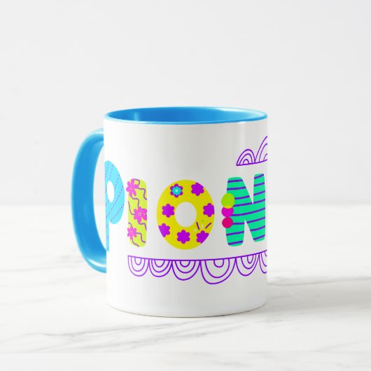 JW Pioneer Fun Bright Letters Wrap um Tasse (Vorderseite Links)