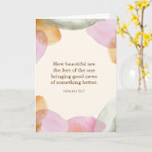 JW Pioneer Gift, Isaiah 52:7 | JW-Faltglück Karte (Gelbe Blume)