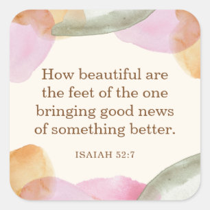 JW Pioneer Gift, Isaiah 52:7   JW Quadratischer Aufkleber