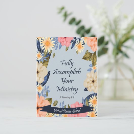 JW Pioneer: Vollkommen des Ministeriums Postkarte (Stehend Vorderseite)