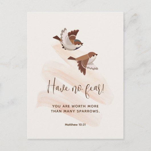 JW Postcard mit Schrift, Matthew 10:31 | JW Postkarte (Vorderseite)