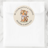 JW Round Stickers for Kids, Sei mutig und stark (Tasche)