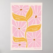 JW Scripture Bibel Christlich Abstrakter Senf Pink Poster (Vorne)