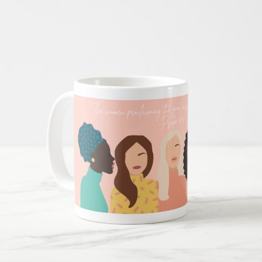 JW Scripture Coffee Tasse, Psalm 68:11 Kaffeetasse (Vorderseite Links)