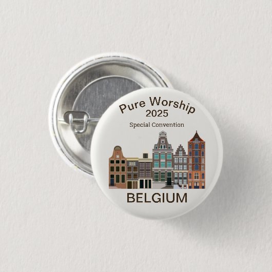 JW-Sonderkonvention 2025 Gent Belgien Button (Vorne & Hinten)