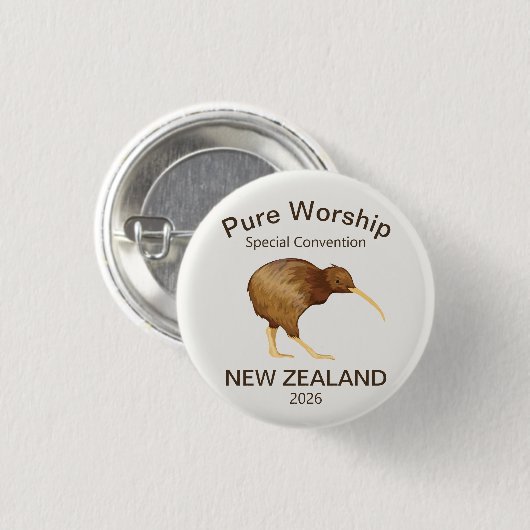 JW-Sonderkonvention 2025 - Neuseeland: Reines Gebe Button (Vorne & Hinten)