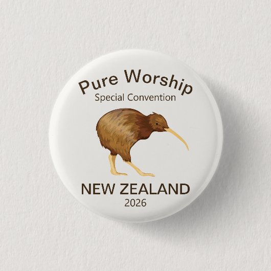 JW-Sonderkonvention 2025 - Neuseeland: Reines Gebe Button (Vorderseite)