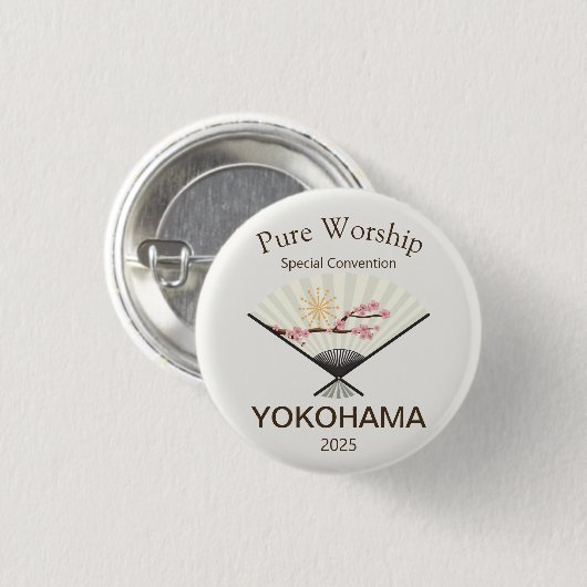 JW-Sonderkonvention 2025 Yokohama Japan Button (Vorne & Hinten)
