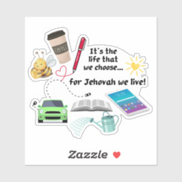 JW Sticker für Pioniere "für Jehovah wir leben"