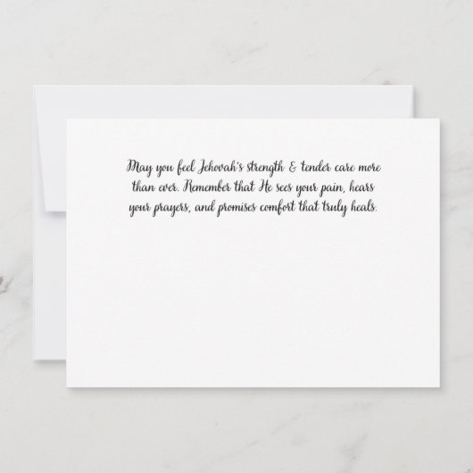 JW Sympathy Card - Birch Trees - Isa 40:29 (Rückseite)