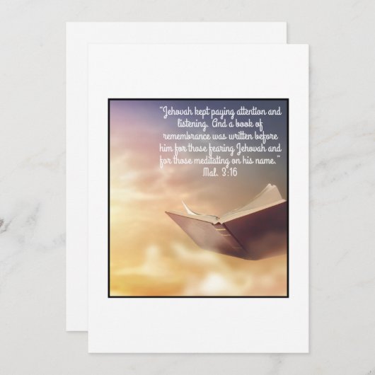 JW Sympathy Card Dankeskarte (Vorne/Hinten)