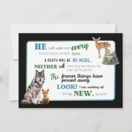 JW Sympathy Card for Brothers - Offenbarung 21:3,4 Dankeskarte