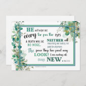 JW Sympathy Card - Revelation 21:3,4 Dankeskarte (Vorne/Hinten)