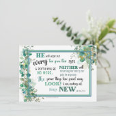 JW Sympathy Card - Revelation 21:3,4 Dankeskarte (Stehend Vorderseite)