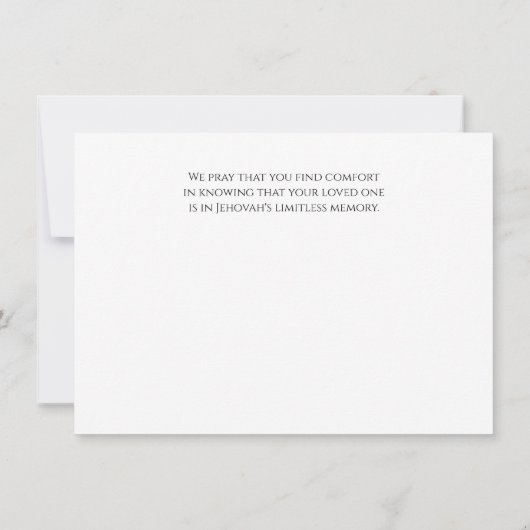 JW Sympathy Card - Revelation 21:3,4 Dankeskarte (Rückseite)