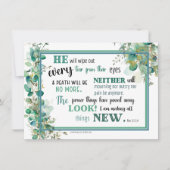 JW Sympathy Card - Revelation 21:3,4 Dankeskarte (Vorderseite)