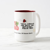 JW Taufe Geschenk Keepake - Kaffee Cup für sie Zweifarbige Tasse (VorderseiteRechts)