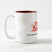 JW Taufe Geschenk Keepake - Kaffee Cup für sie Zweifarbige Tasse (Links)