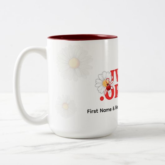 JW Taufe Geschenk Keepake - Kaffee Cup für sie Zweifarbige Tasse (Links)