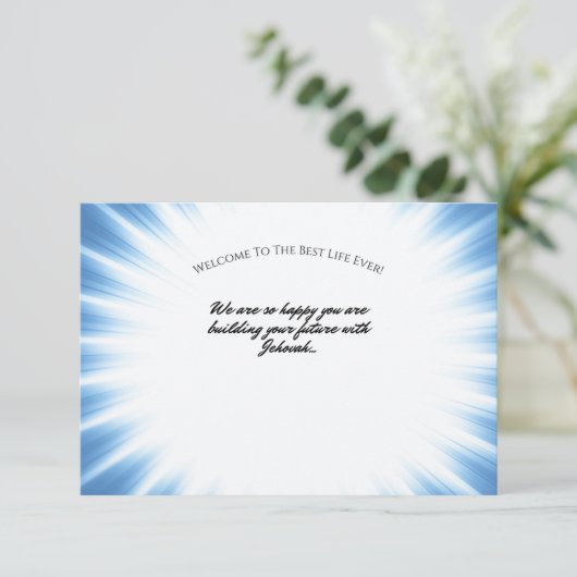 JW Taufe Glückwunschkarte (Stehend Vorderseite)