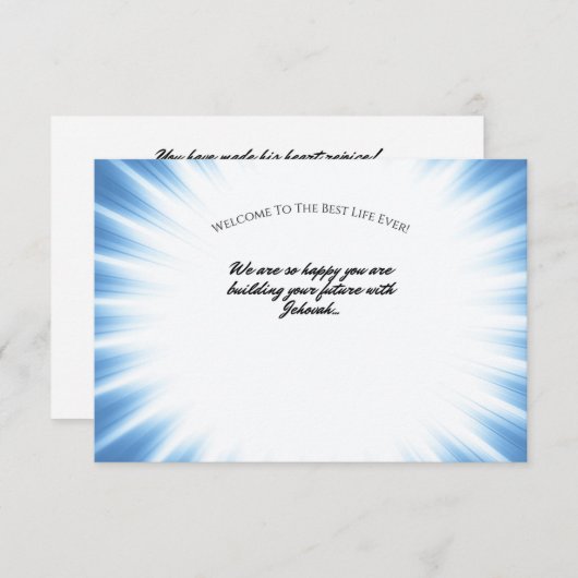 JW Taufe Glückwunschkarte (Vorne/Hinten)