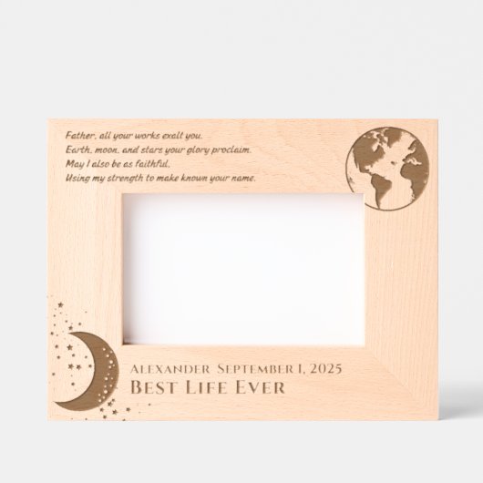 JW Taufe Keepake-Gift für Brüder Geätzte Rahmen (Vorderseite)