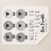 JW Taufen Geschenk Personalisiert Herzlich willkom Sherpadecke (Vorderseite (Horizontal))