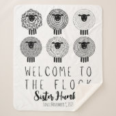 JW Taufen Geschenk Personalisiert Herzlich willkom Sherpadecke (Vorderseite)