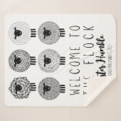 JW Taufen Geschenk Personalisiert Herzlich willkom Sherpadecke (Vorderseite (Horizontal))