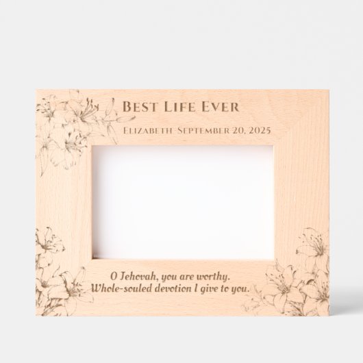 JW-Taufgeld für neue Schwestern Geätzte Rahmen (Vorderseite)