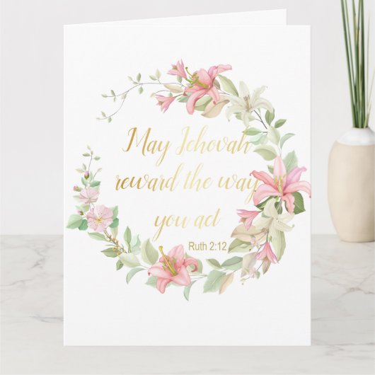 JW Taufgeld - Ruth 2:12 Grußkarte Karte (Vorderseite)