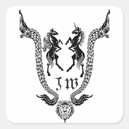 JW Thailand Buddha Quadratischer Aufkleber (Vorderseite)