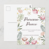 JW-Übereinkommen von 2022 - Blume Postkarte (Vorne/Hinten)