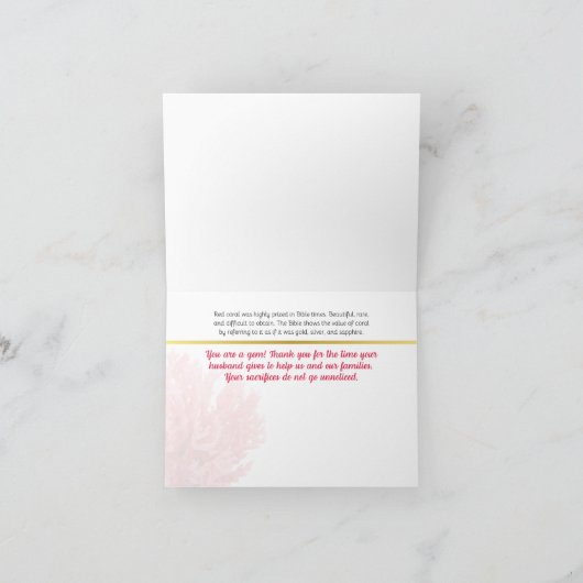 JW Vielen Dank für die Ehefrau Älterer oder Circui Dankeskarte (Innenseite)