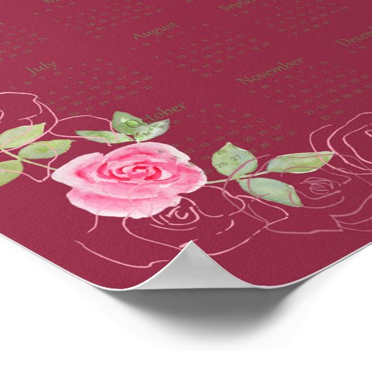 JW year text calendar customizable Poster (Ecke)