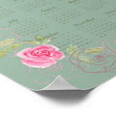 JW year text calendar customizable Poster (Ecke)