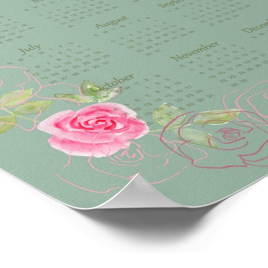 JW year text calendar customizable Poster (Ecke)