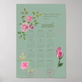 JW year text calendar customizable Poster (Vorne)