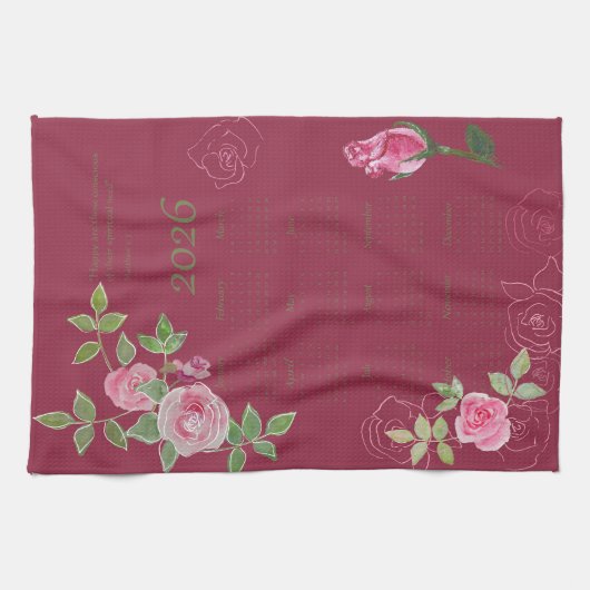 JW year text customize with calendar  Geschirrtuch (Horizontal)