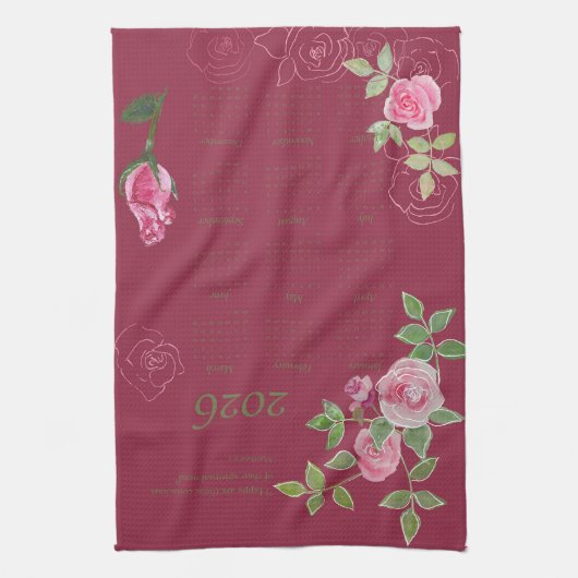 JW year text customize with calendar  Geschirrtuch (Vertikal)