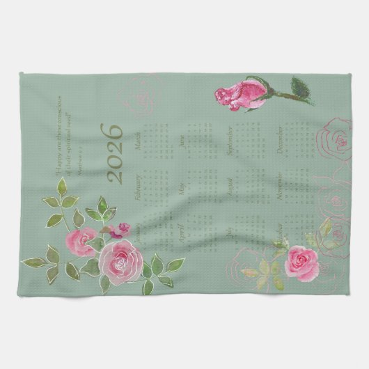 JW year text customize with calendar  Geschirrtuch (Horizontal)