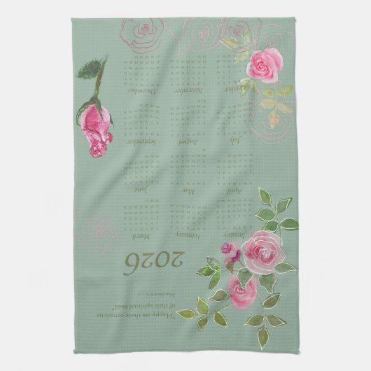 JW year text customize with calendar  Geschirrtuch (Vertikal)