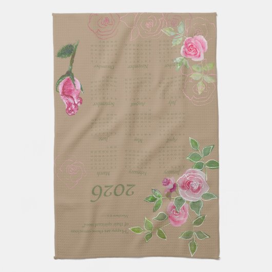 JW year text customize with calendar  Geschirrtuch (Vertikal)