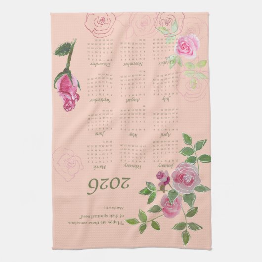 JW year text customize with calendar  Geschirrtuch (Vertikal)