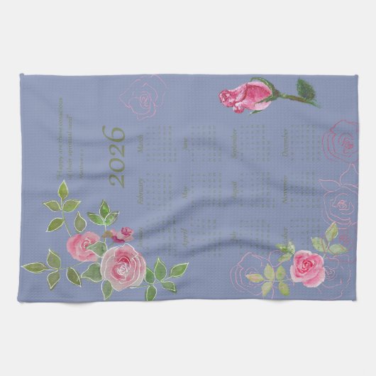 JW year text customize with calendar  Geschirrtuch (Horizontal)