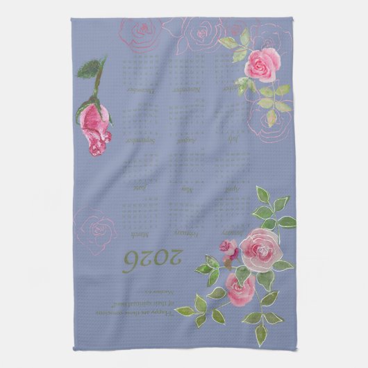 JW year text customize with calendar  Geschirrtuch (Vertikal)